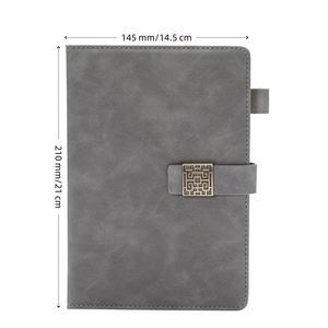 Promotional Personalised <b>A5</b> Leather <b>Notebook</b> Custom Hardcover with Magnetic Buckle Business Logo Printing - Product Image 3