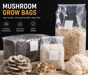 Sacs de culture de champignons stériles avec filtre de 0,2 micron, sacs en PP respirants et autoclavables pour les cultivateurs à domicile - Product Image 3