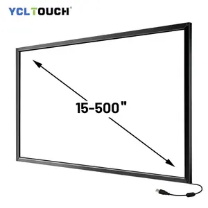 YCLTOUCH大82英寸触摸屏面板覆盖套件20点红外交互式白板触摸框架