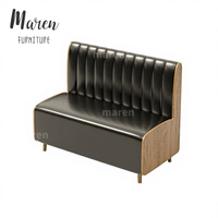 Industrielle Retro-Esstisch-Sets und Stühle Luxuriöse Sushi-Bar-Möbel Café Fast-Food Leder-Sitzbank für Restaurants