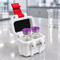 Boîte de rangement pour flacons de 3 ml, en plastique PETG personnalisé, à deux compartiments, avec doublure en mousse pour échantillons de laboratoire, vente en gros OEM