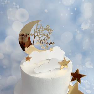 Decoración de Pastel con Nubes y Estrellas Acrílicas, Set de Adornos para Celebración de Cumpleaños - Product Image 2