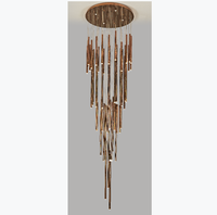 Personnalisable Moderne Escaliers Lustre Pendentif Lumière Cristal Villa Escalier Rotatif Lumière De Luxe Long Lustre