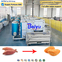 Baiyu industriële wortelgroente-stoomschiller voor de verwerking van wortelen, aardappelen en bieten met PLC-besturing