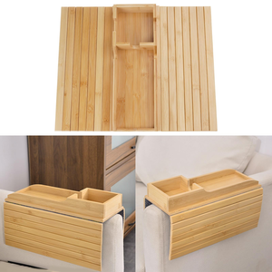 Bamboo Couch Cup Holder Sofa Arm <b>Tray</b> <b>Table</b> Sofa <b>Tables</b> Couch <b>Tray</b> - Product Image 4