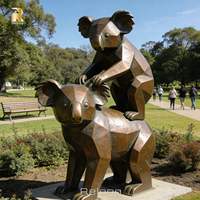 Statue de koala en bronze coulé de grande taille, design abstrait, pour parc extérieur, jardin