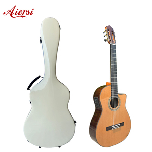Aiersi Brand High Quality Wholesale All Solid Cedar <b>Top</b> High Gloss Cutaway Classic Guitar for Music Lovers - Product Image 1