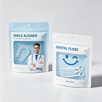 Sac d'emballage pour appareils dentaires mignon et amusant, pochette à fermeture éclair personnalisée pour accessoires orthodontiques, produits de soins dentaires