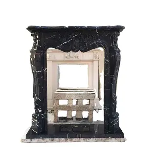 black marquina marble fireplace carved marble fireplace