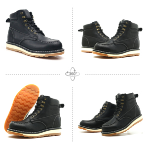 Bottes <span class=keywords><strong>de</strong></span> travail en cuir Woodland à semelle huilée, chaussures <span class=keywords><strong>de</strong></span> sécurité <span class=keywords><strong>Goodyear</strong></span> pour hommes, bottes <span class=keywords><strong>de</strong></span> sécurité marron à embout d'acier, chaussures <span class=keywords><strong>de</strong></span> sécurité à semelle extérieure en caoutchouc - Product Image 2