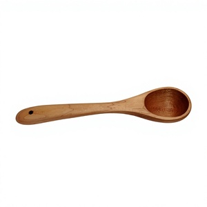 Wooden <b>Serving</b> <b>Spoon</b> Long Handle Minimalist Design Natural Finish 10ml Dishwasher Safe for Dining Table Use Handmade Sale - Product Image 1