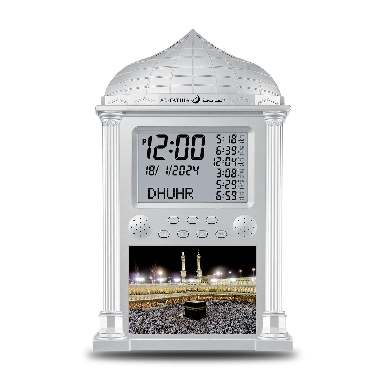 2024 AL-FATIHA Новое прибытие Полное время молитвы отображение цифровых азан мусульманская мечеть молитвенные часы FAJ-118