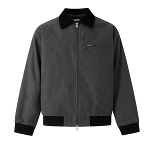 เสื้อแจ็คเก็ตลำลองผู้ชาย สีเทาถ่าน ผ้าผสมฝ้าย มีกระเป๋าหน้าอก/ข้าง น้ำหนักเบา อเนกประสงค์สำหรับฤดูใบไม้ร่วง/ฤดูใบไม้ผลิ ใช้ได้ทุกวัน/ในออฟฟิศ/กลางแจ้ง - Product Image 4