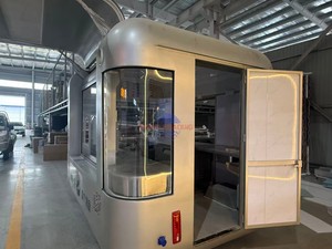 รถพ่วงขายพิซซ่าและอาหารสแตนเลสสตีลทันสมัย — รถขายฮอทดอกและไอศกรีมเคลื่อนที่ - Product Image 2