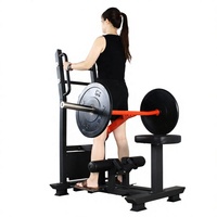 Appareil de musculation professionnel pour hanches, en acier, à charge par plaques, pour entraînement en position debout, machine à abductions et à poussée de hanche