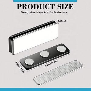 Placa de Identificación Personalizada de Acero Inoxidable con Nombre Grabado, Pin/Respaldo Magnético, Color y Logotipo Personalizados para Promocionales - Product Image 4