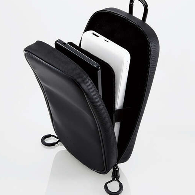 Multi-functional PU Leather Waterproof Cell Phone Pouch with Molle System Belt Clip and Carabiner