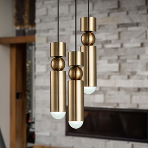 โคมไฟเพดานทองเหลืองแบบหัวเดียว สไตล์นอร์ดิกมินิมอล ดีไซน์สร้างสรรค์ไม่ซ้ำใคร สำหรับโรงแรม ห้องนอน ห้องทำงาน เคาน์เตอร์บาร์ - Product Image 2