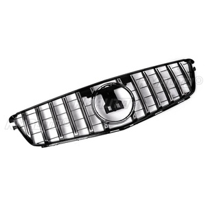 Parrilla Delantera Estilo GTR para Automóvil, Parrillas de Carreras Cromadas Plateadas para Mercedes Benz W204 C180 C200 C220 C250 2008-2014, Estilo Automotriz - Product Image 4