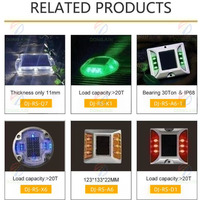 Marcador de Tráfico Solar LED de Aluminio para Carreteras, Tipo Ojo de Gato, con Reflector Prismático de Alta Intensidad y Visibilidad de Más de 500m