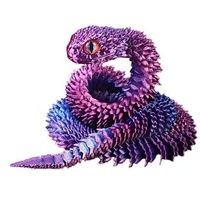 Figura de Serpiente Impresa en 3D, Articulada, Modelo de Juguete Decorativo