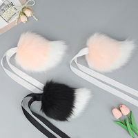 Queue d'animal unisexe en fausse fourrure pour fêtes, cosplay, spectacles et diffusions en direct - Adorable accessoire queue de lapin en peluche