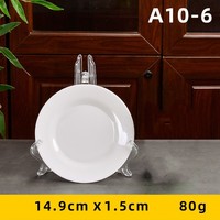Assiette plate à steak de style occidental en plastique écologique de haute qualité personnalisée assiette plate ronde peu profonde en mélamine blanche