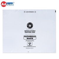 Sacs d'autoclave orange ou clairs rouges pour des déchets de Biohazard avec le patch d'indicateur de température