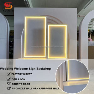 SMOOTH New Arrival Custom Logo PVC Wedding Party Welcome <b>Backdrop</b> <b>Stand</b> for Wedding Events Decoration - Product Image 2