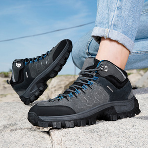 Zapatos de Senderismo para Hombre, Impermeables, de Invierno, Corte Medio, Parte Superior Sintética, Suela de Goma, Entresuela de EVA, Punta Cerrada, Transpirables, Antideslizantes - Product Image 3