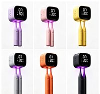 Pengering Sikat Gigi Dinding Digital LED OEM dengan Layar Sentuh, Induksi Nirkontak, Pengaktif/Pemati UVC, dan Dua Slot