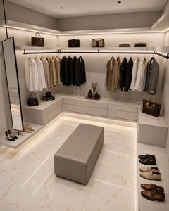 Armario Abierto con 3 <span class=keywords><strong>Puertas</strong></span>, Diseño Inteligente para Dormitorio, Armario <span class=keywords><strong>de</strong></span> Madera <span class=keywords><strong>de</strong></span> <span class=keywords><strong>Pino</strong></span> Sólido con Espejo - Product Image 1