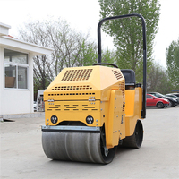 FYL860 Offre Spéciale double tambour hydraulique petit 800kg route rouleau compacteur bouton vibration control par essence diesel moteur