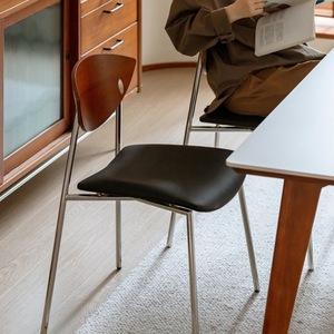 Dining Chair Solid Wood <b>Backrest</b> Upholstered Seat Nordic Design For Dining Room - Product Image 1