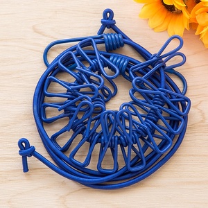 Nouvel arrivage de séchoirs <span class=keywords><strong>à</strong></span> <span class=keywords><strong>linge</strong></span> fixes <span class=keywords><strong>à</strong></span> 12 clips, corde <span class=keywords><strong>à</strong></span> <span class=keywords><strong>linge</strong></span> rétractable en métal portable pour les voyages en plein air avec clip - Product Image 4