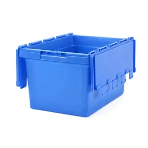 Logistic stackable turnover box plastic crates with lid