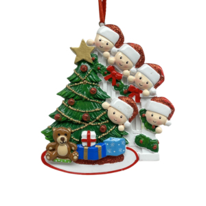 Ornement de Noël en résine personnalisé et exquis, thème Famille et Animaux - Décoration pour les fêtes - Product Image 4