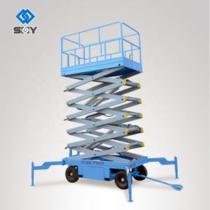 Мобильный ножничный вилочный погрузчик 8 м 12 м 16 м 240 кг пилотируемая подъемная платформа - Product Image 3