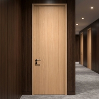 Porte intérieure en bois MDF pour chambre d'hôtel, finition personnalisée, durable, OEM ODM acceptés, porte en bois
