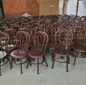 Wooden stacking fruitwood bentwood thonet chairs for hiring