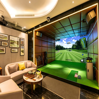 Simulateur de golf professionnel d'intérieur avec écran d'impact, doté d'un nouveau design et d'une expérience AR