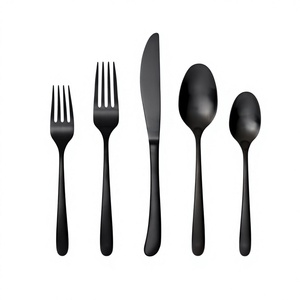 5 Pieces Silverware Set Stainless Steel Luxury Crushed Diamond Designer Luxury Cutlery Set in Flatware by Art Assembly - Product Image 1
