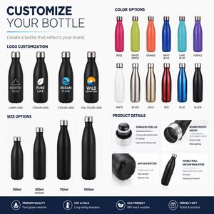 Siyj723 Customizable Logo <b>Metal</b> Stainless Steel Design Printed Brand Promotion Gift Custom 500Ml Sport <b>Water</b> <b>Bottle</b> - Product Image 3