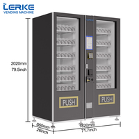 Máquina Expendedora Combinada de Aperitivos y Bebidas LERKE, Máquina Expendedora Eléctrica para Consumidores de Bebidas con Pantalla de 10.1 Pulgadas, Snackautomaten