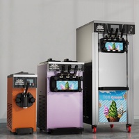 Draagbare ijsmachine met karretje, kleine mobiele soft serve yoghurtkar voor straatverkopers, evenementen, feesten, roestvrij staal