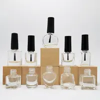 Üretici özelleştirmek boş 5ml 8ml 10ml 12ml 15ml temizle oje şişesi cam logo baskılı kozmetik kapları pvailable lehçe şişe