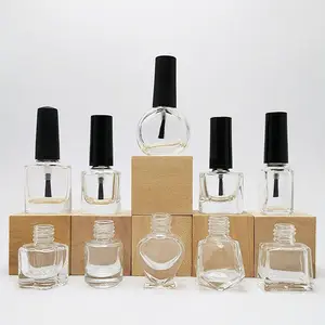 Chai lọ đựng sơn móng tay thủy tinh mờ UV 8ml, hình vuông, nắp bạc, có cọ, đóng gói tùy chỉnh nhà máy - Product Image 4