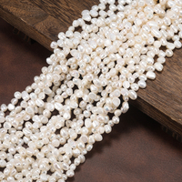 Collier de perles d'eau douce naturelles RINNTIN PP6 en gros, 5-6 mm, 4A, 14 pouces, chaîne de perles cultivées, perles en vrac en gros