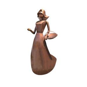 Escultura Abstracta de Fibra de Vidrio Estilo Bronce para Parque al Aire Libre, Personalizable, Hecha a Mano, para Montaje en Suelo - Product Image 4