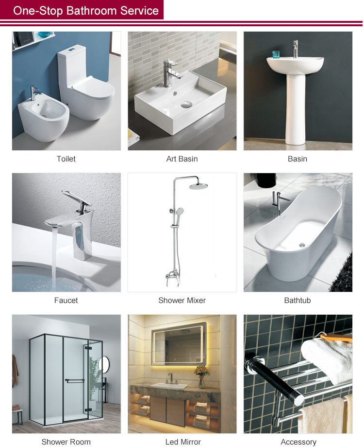 YEKALON T-M8825 Bathroom Sanitary Ware 300mm Strap Siphonic Flush One Piece Toilet